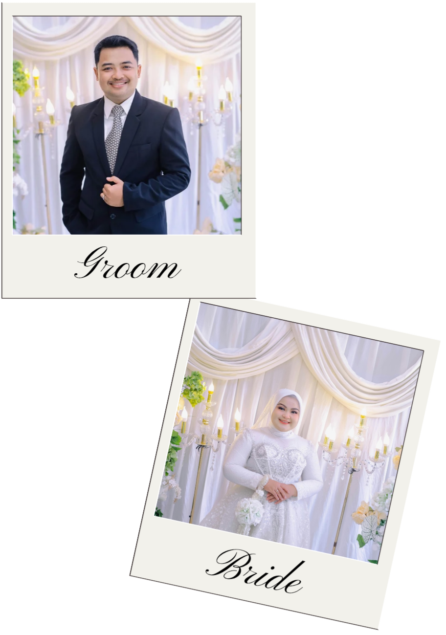 Polaroid Bride dan Groom